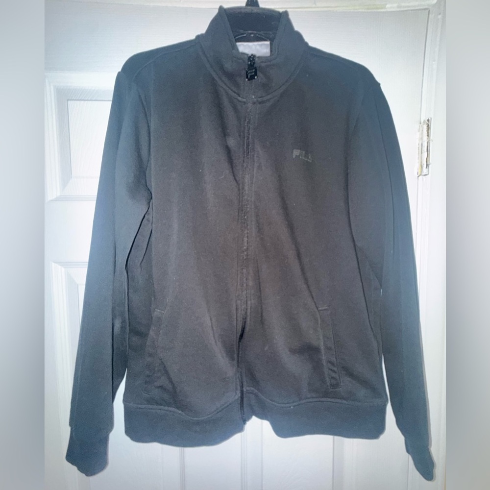 Women’s Fila Black Zip Up Jacket - Size L- Unisex